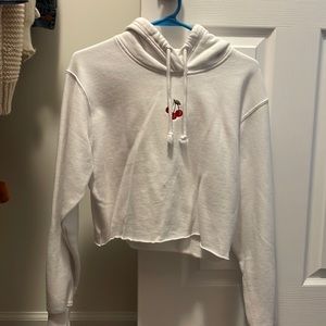 Cropped Hoodie With Cherry design